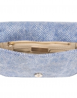 Blue canvas shoulder bag