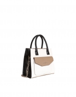 Satchel piel color block