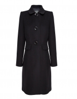 Navy blue trench coat with hood