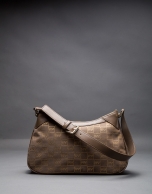 Josefina bag, jacquard, cowhide and gilded lurex with RV  logo