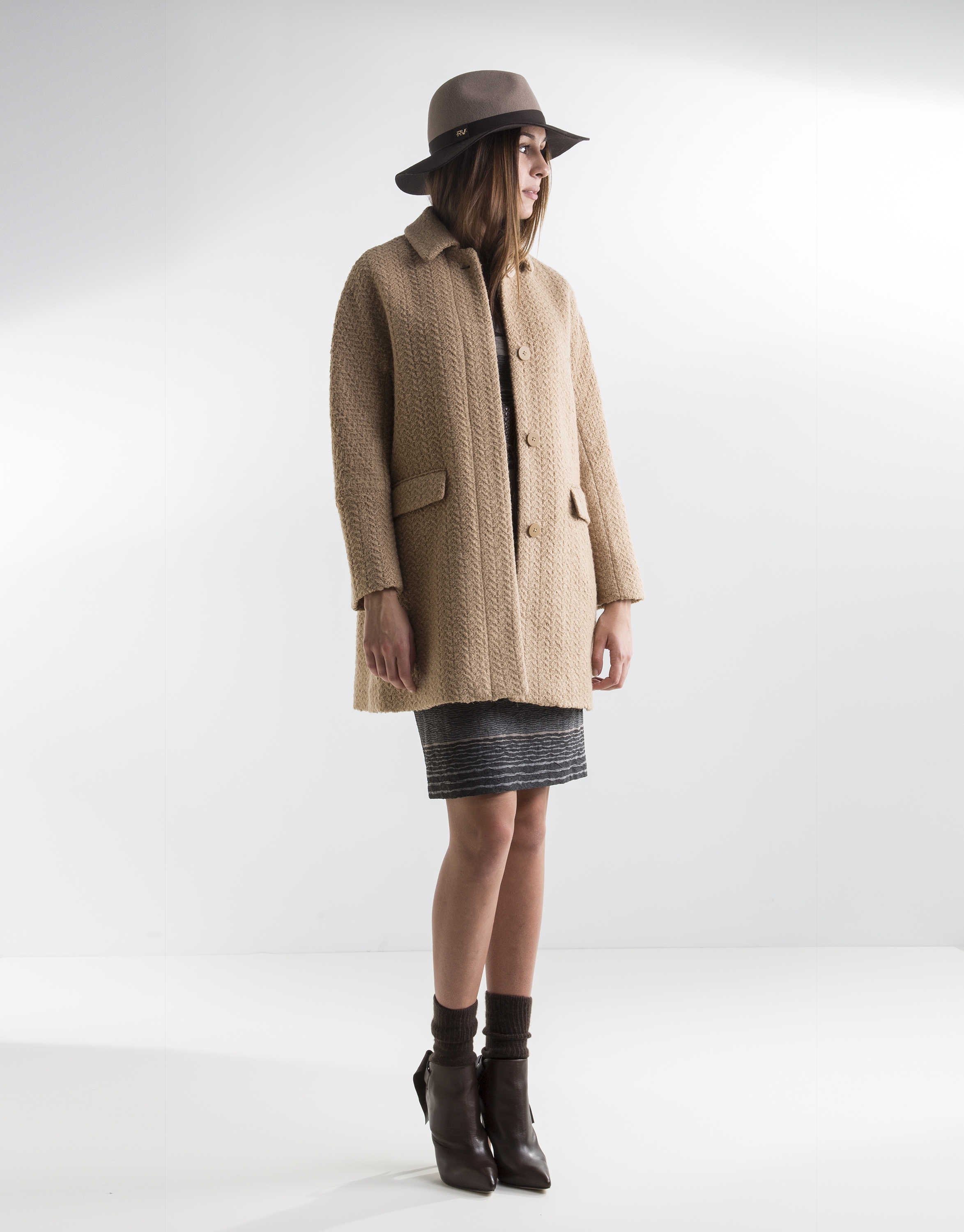 Short camel coat