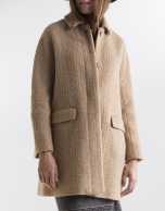 Short camel coat