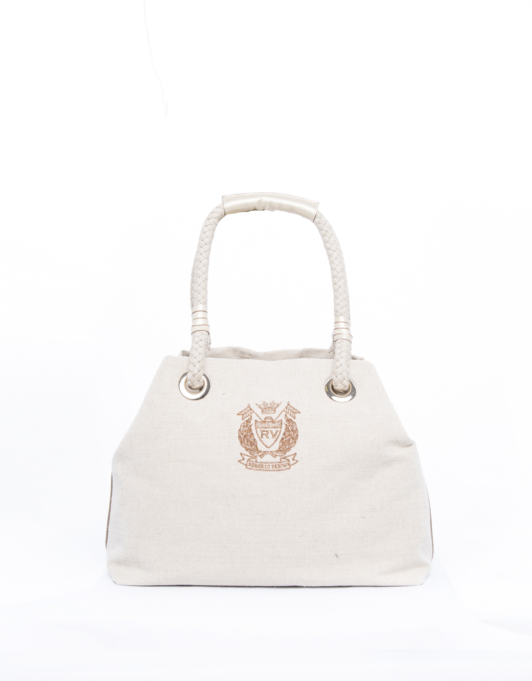 Taupe canvas Daría tote bag