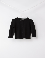 Shot black knit jacket