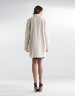 Beige lambskin coat