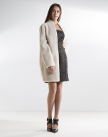 Beige lambskin coat