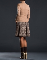 Fine knit beige sweater 