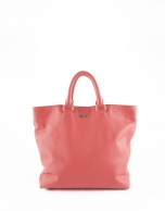 Coral leather Loles tote bag 