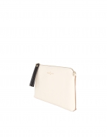 Clutch piel saffiano color block