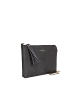 Black Saffiano leather clutch bag