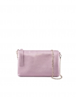 Clutch piel saffiano rosa metalizado