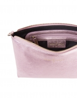 Clutch piel saffiano rosa metalizado