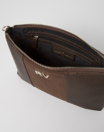 Combination brown messenger bag