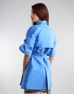 Blue trench coat