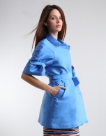 Blue trench coat