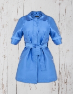 Blue trench coat