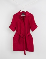 Red trench coat