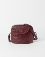 Scarlet leather shoulder bag