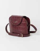 Scarlet leather shoulder bag