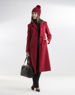 Red structured coat