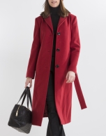 Red structured coat