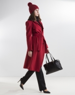 Red structured coat