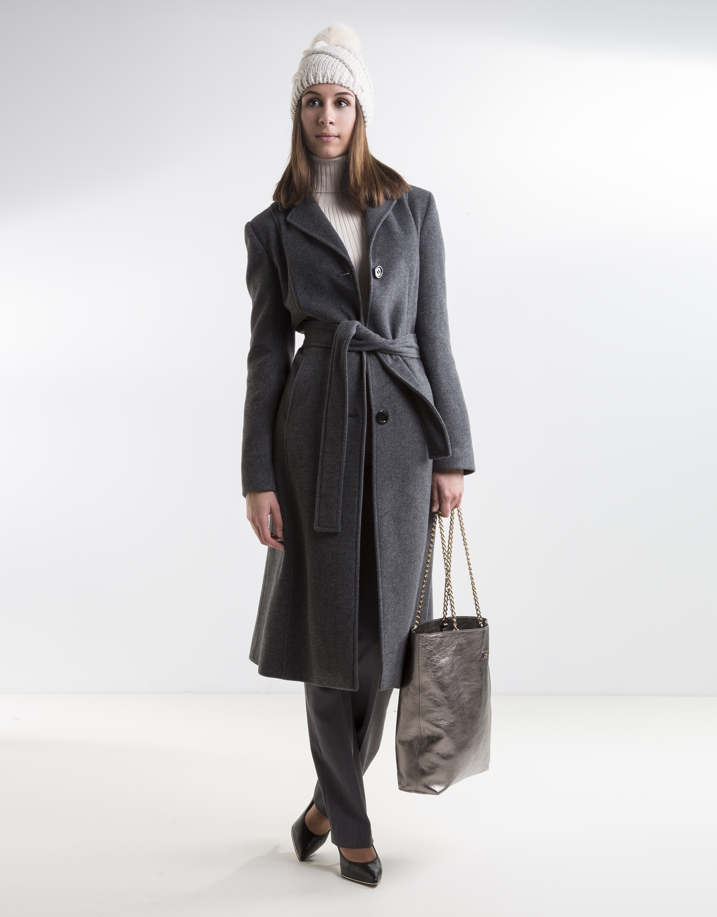 Gray structured coat