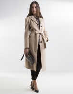 Camel structured coat