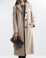 Camel structured coat