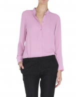 Pink sheer blouse with three buttons