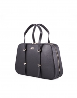 Adrian black Saffiano leather bag