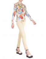 Long sleeve floral print shirt