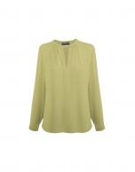 Blusa cuello pico verde oliva