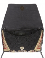 Beaded embroidery courier bag