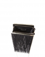 Black fringe shoulder bag