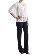 White openwork loose shirt