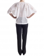 White openwork loose shirt