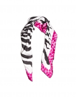 Fuchsia zebra scarf