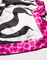 Fuchsia zebra scarf