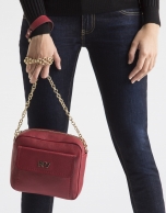 Red shoulder bag