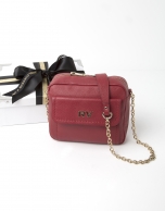 Red shoulder bag