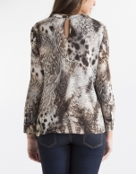 Animal print blouse