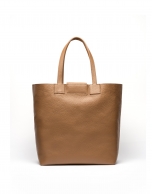 Tan leather Uve shopping bag