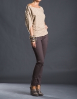 Beige bee hive sweater 