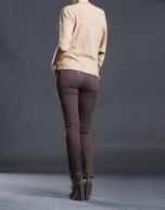 Beige bee hive sweater 