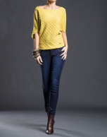 Mustard bee hive sweater 