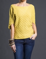 Mustard bee hive sweater 