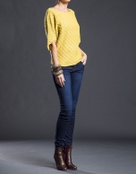 Mustard bee hive sweater 