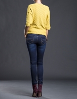 Mustard bee hive sweater 