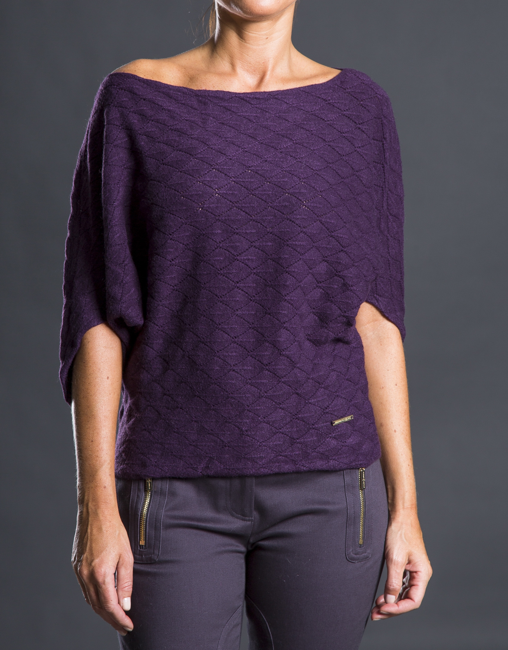 Aubergine bee hive sweater 